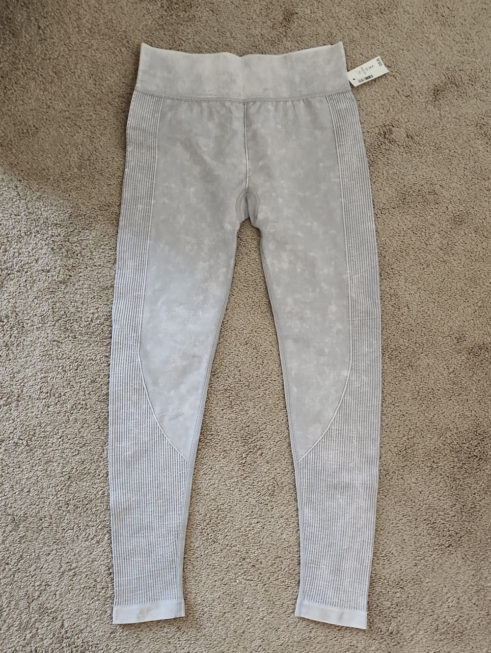 Aeropostale Light Gray Rib-Panel Leggings